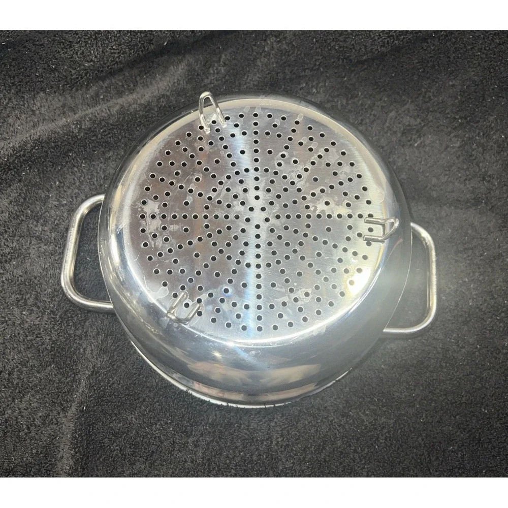 GreenPan Stainless Steel Steamer Insert with Glass Lid 8 Inch Universal Pot Fit